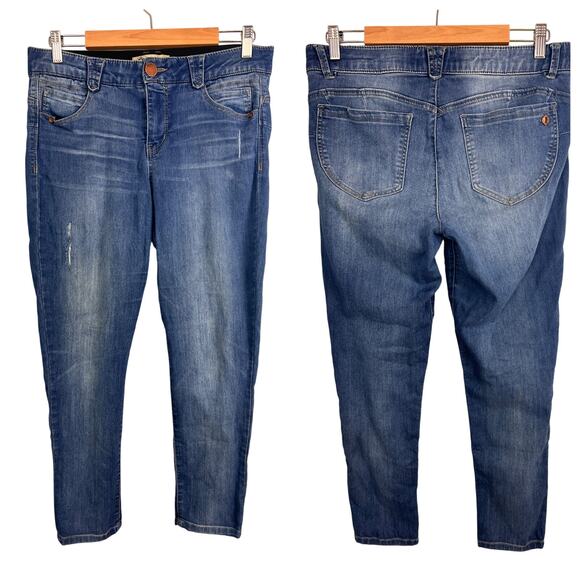 Democracy Womens 10 Ab Solution Slimming Tummy Control Stretch Ankle Skinny Jean - Picture 1 of 9